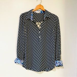 Ezra Polka Dot Lace Top Medium